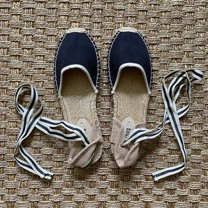 Soludos Lauren Lace-Up Espadrille Sandals in Black